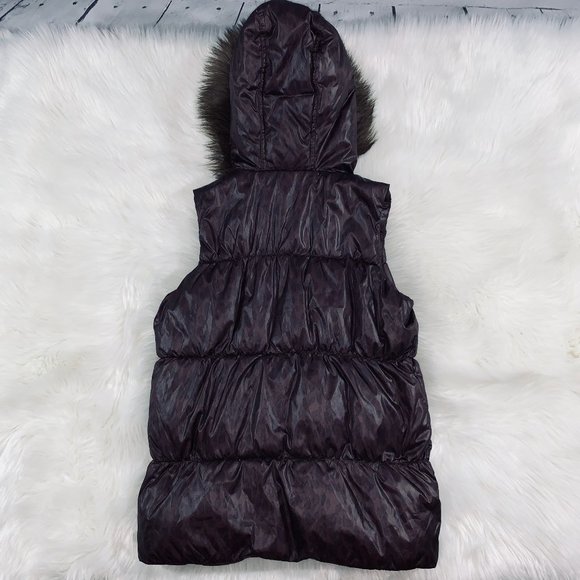 EUC GAP Kids Coco Puffer Vest w/Removable Faux Fur - Picture 2 of 6